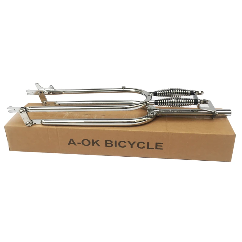 Retro Double Spring Damping Bike Fork, Fuel Bikes, Modified Bicycle Fork, Vintage Bike Fork, 26 Inch * 4.0 Fat Wheel