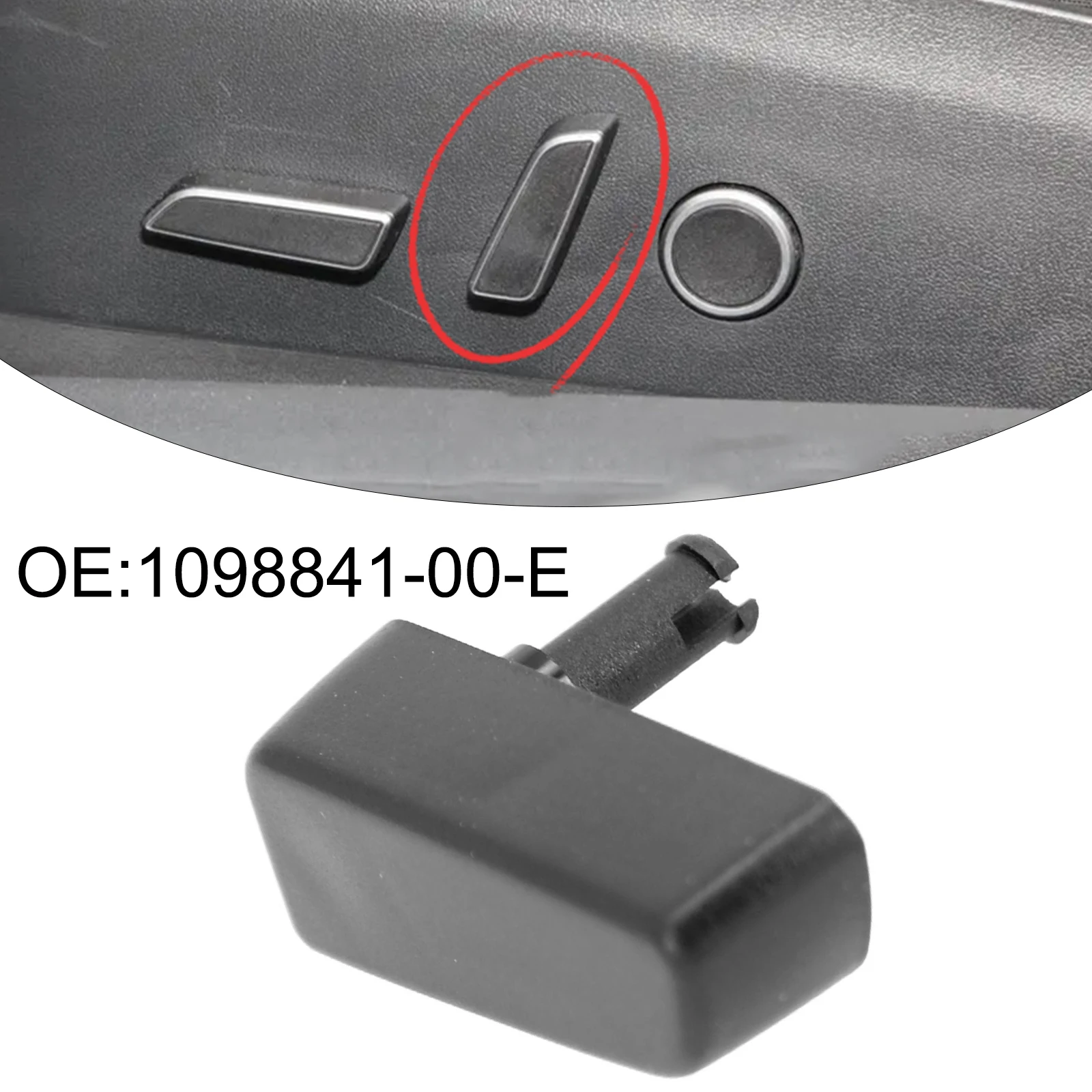 Car Switch Button Recliner Button 1098841-00-E Accessories High Quality Parts Quick Installation ABS Black Main Driver 1*