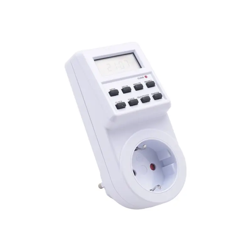 [NEWA76K!】 Digital Timer Socket Electronic Timing Switch 24H Kitchen Timer Outlet Programmable Socket EU Plug