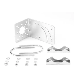Stainless Steel Mount Bracket L Mounting Bracket for LPDA Yagi Outdoor Antenna with U-Bolt, Mounting Screws, Mast Clamp
