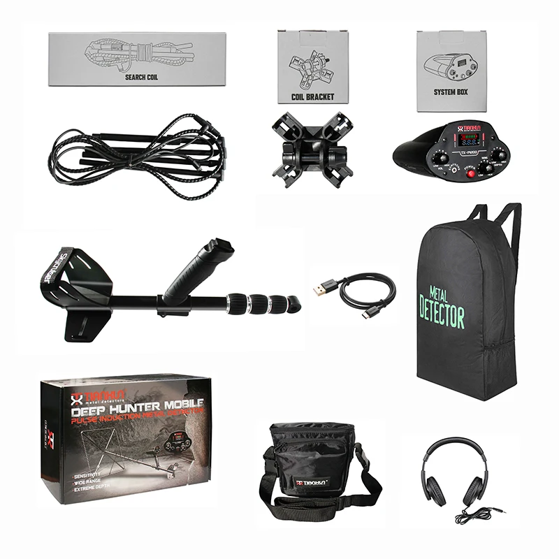 Tianxun PI200 มือถือเครื่องตรวจจับโลหะทองกลางแจ้งใต้ดิน Treasure Hunting Instrument พลาสติกวัสดุเครื่องมือโบราณคดี