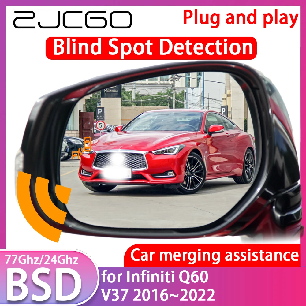 ZJCGO for Infiniti Q60 V37 2016-2022 Blind Spot Detection Car BSD BSA BSM System Driving Warning Radar Alert Mirror