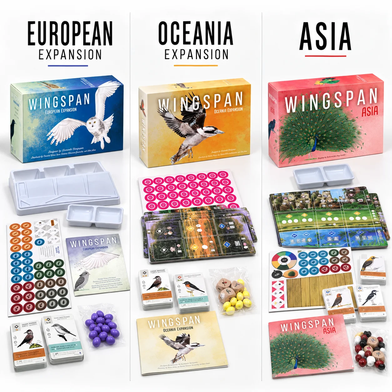 Wingspan Board Game Series, Bird Strategy Engine Building Game with Base Set and Expansions, Family Game Night, English Version