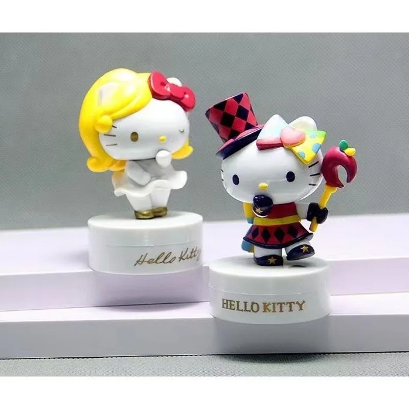 5 szt. Kawaii Sanrio Hello Kitty Anime Urocza Zawieszka Lalka Śliczny Kreskówkowy Kot KT Ozdoby Samochodowe Dekoracja Biurka Prezenty dla Dzieci