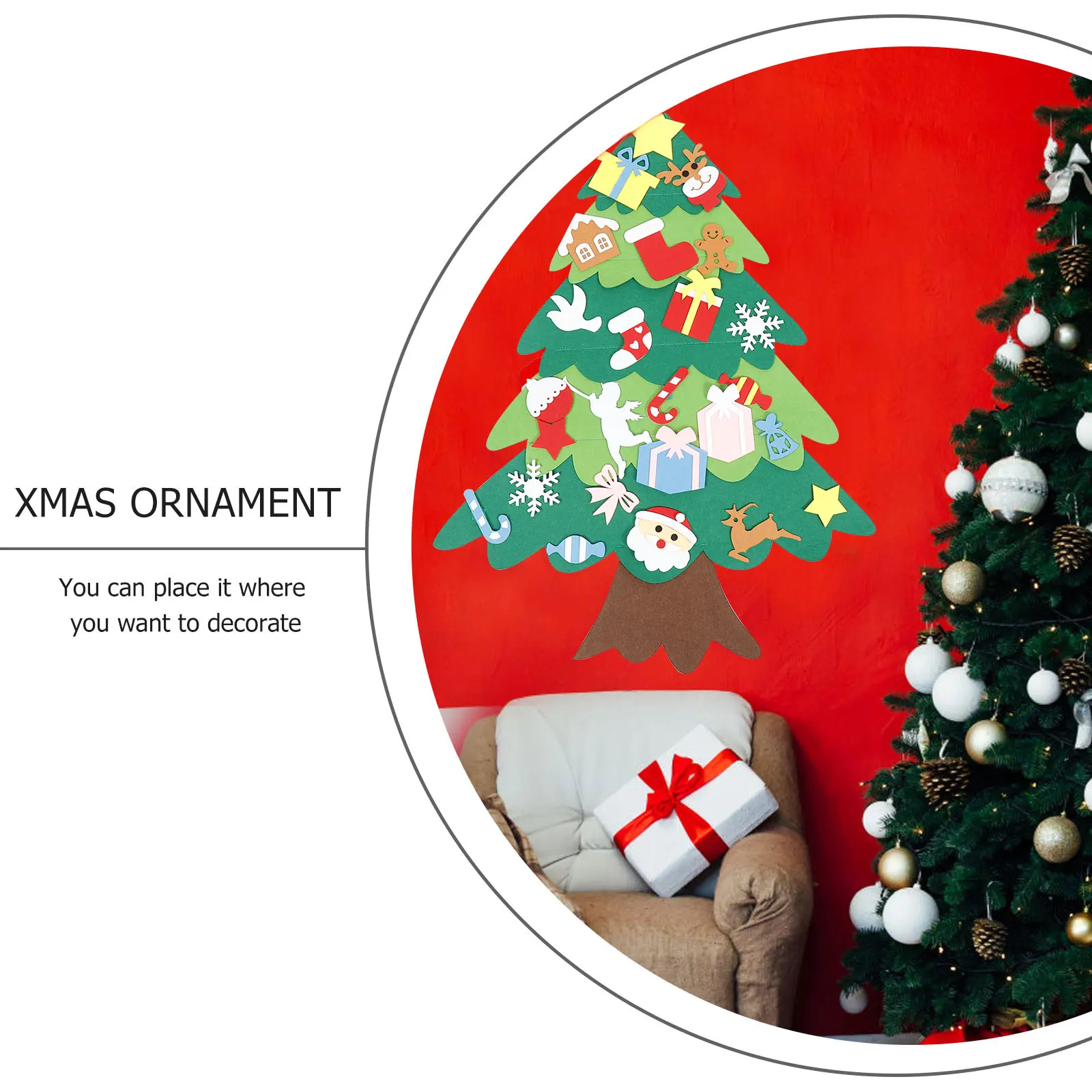 

Felt Christmas Tree Pendant Xmas Decoration Home Supplies Ornaments Adornment Manual Child