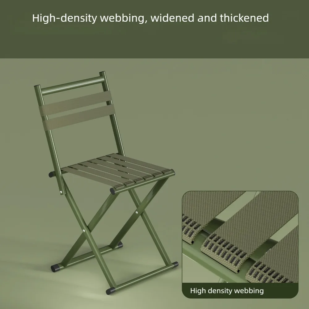 

Folding Camping Stool, Wear-Resistant Oxford Fabric Seat, Rustproof Steel Frame, Portable Compact Chair for BBQ Picnic Painting
