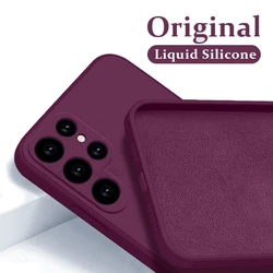 Liquid Silicone Case For Samsung Galaxy S22 S24 Ultra S23 S20 S21 FE S25 Edge A17 A52 A55 A53 A54 A56 5G S26 A37 A57 Soft Cover