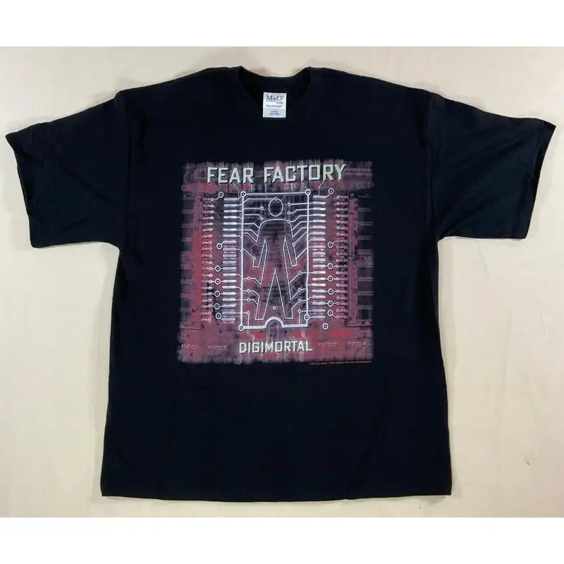 XL Fear Factory 2001 t-shirt Digimortal 4th album rare 2-sided Mexico 23 yrs ago