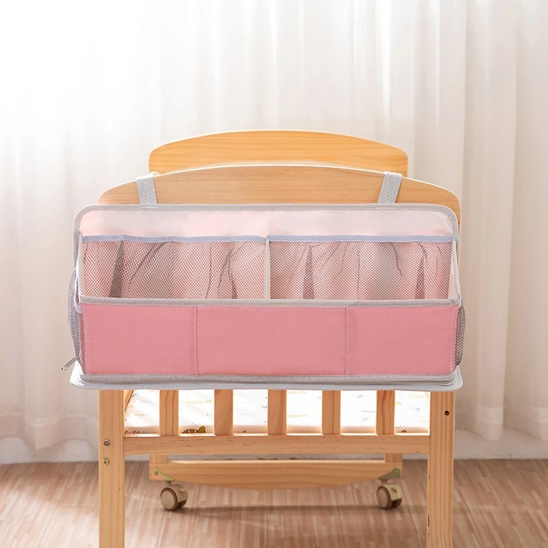 Bolsa de almacenamiento para cuna, bolsa colgante para cabecera de cama, almacenamiento de pañales, bolsa de almacenamiento lateral para cama, bolsa de pañales, estante de almacenamiento multifuncional