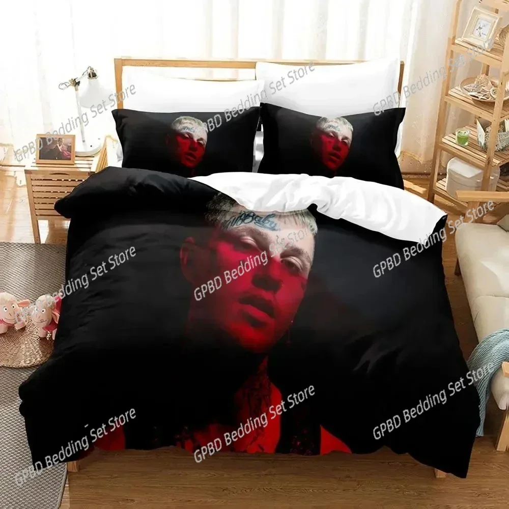 3D Print Rapper Lil Peep Bedding Set Duvet Cover Bed Set Quilt Cover Pillowcase Comforter king Queen Size Boys Adult Bedding Set