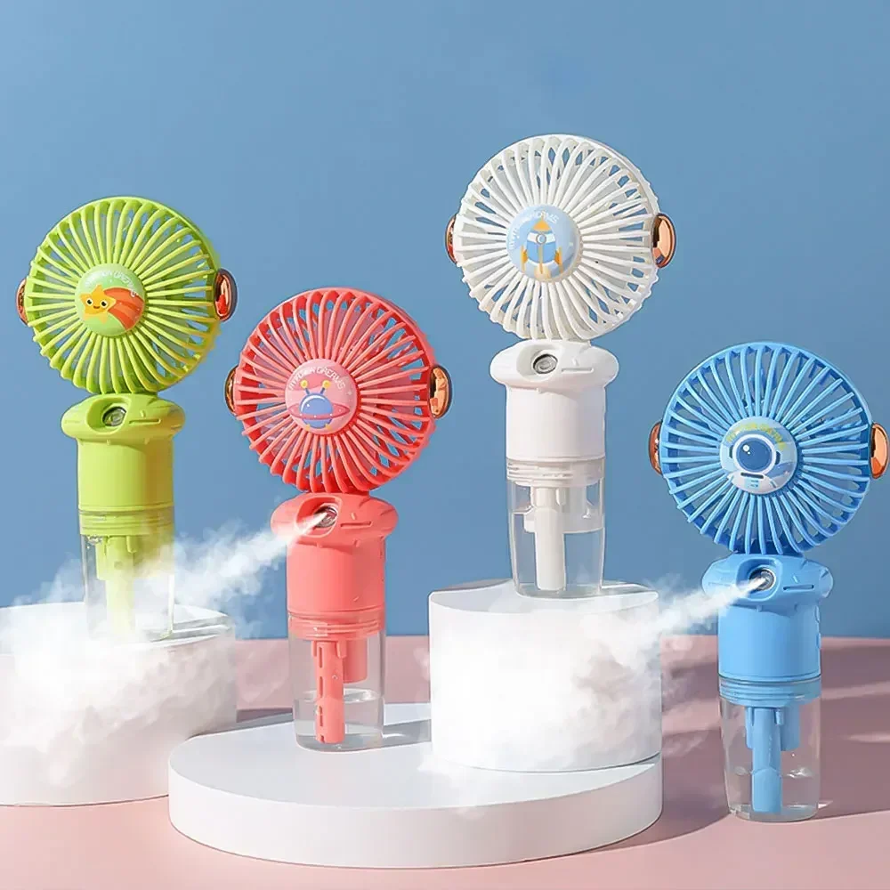 แบบพกพา Humidifier Mist Cooler Spray Humidifier พัดลม 2024 มือถือ Mini Air Conditioner USB ชาร์จสําหรับ Home/Office