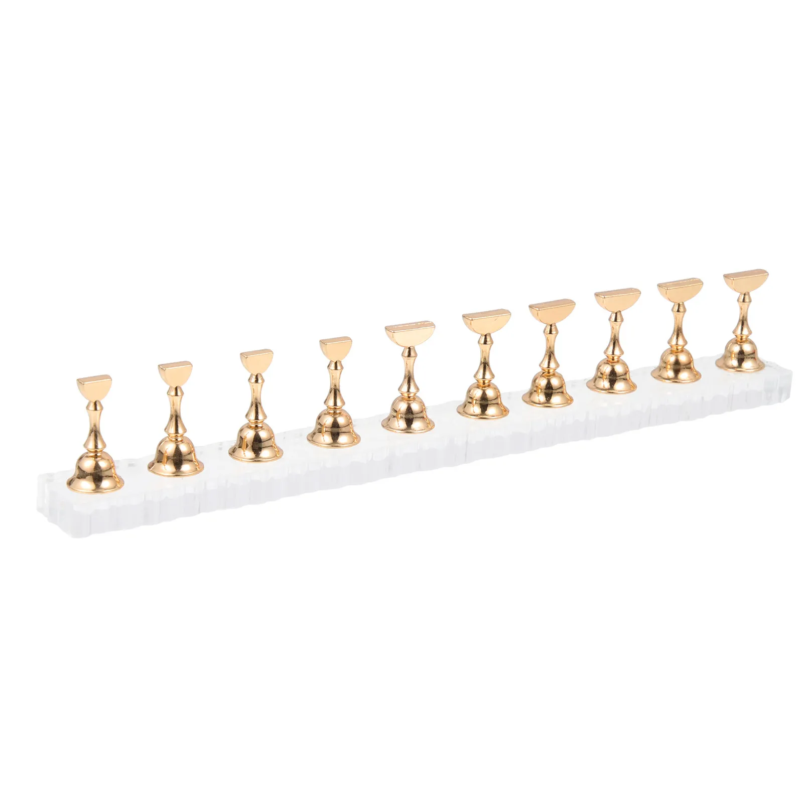 1Set Metal Nail Art Display Stand Professional Manicure Nail Holder Practice Training Rack Creative