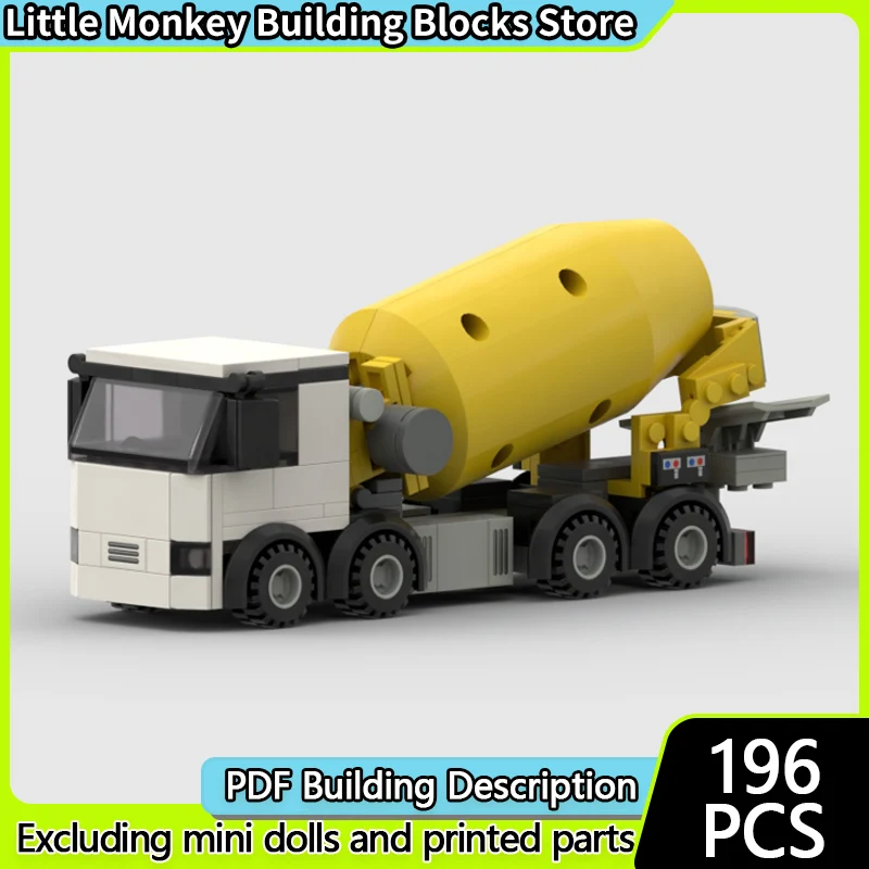 

City Car Model MOC Building Bricks Concrete Transport Truck Modular Technology Children Holiday Gifts Assemble Toys Suit