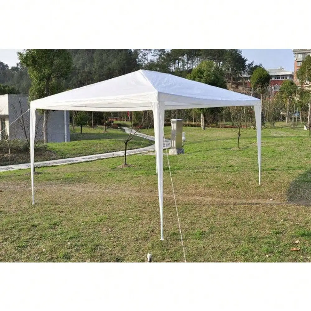 New 10x10Ft Party Tent Outdoo Gazebo Wedding Canopy White Upgrade Spiral Tube