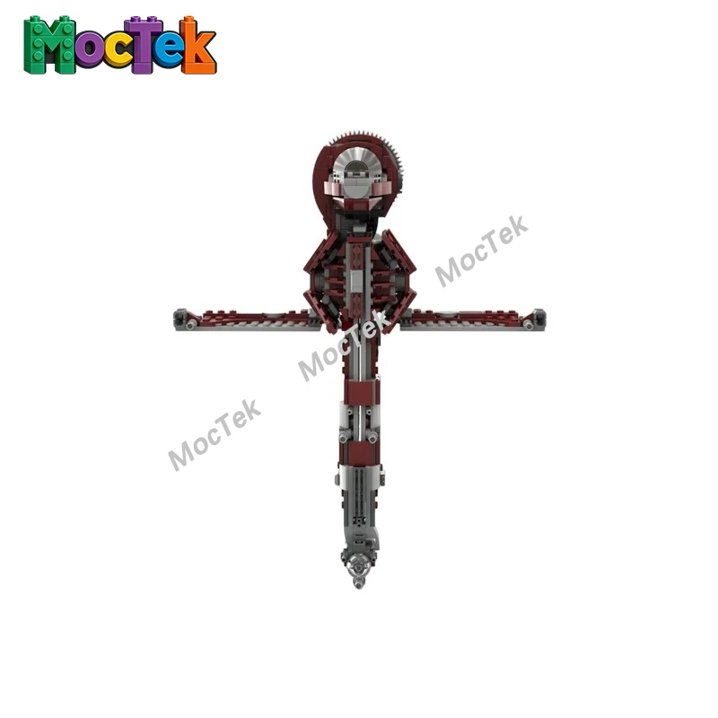 

Альтернативная сборка MOC-модели «Галактический боевой шаттл Mark II» из кирпичиков, усовершенствованный межзвездный военный корабль для длительной коллекционной демонстрации