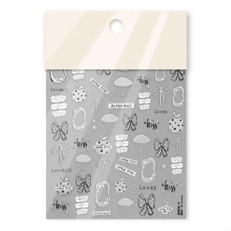 91AF Fashionable Textured Silver Sticker for Professional Salon Effects