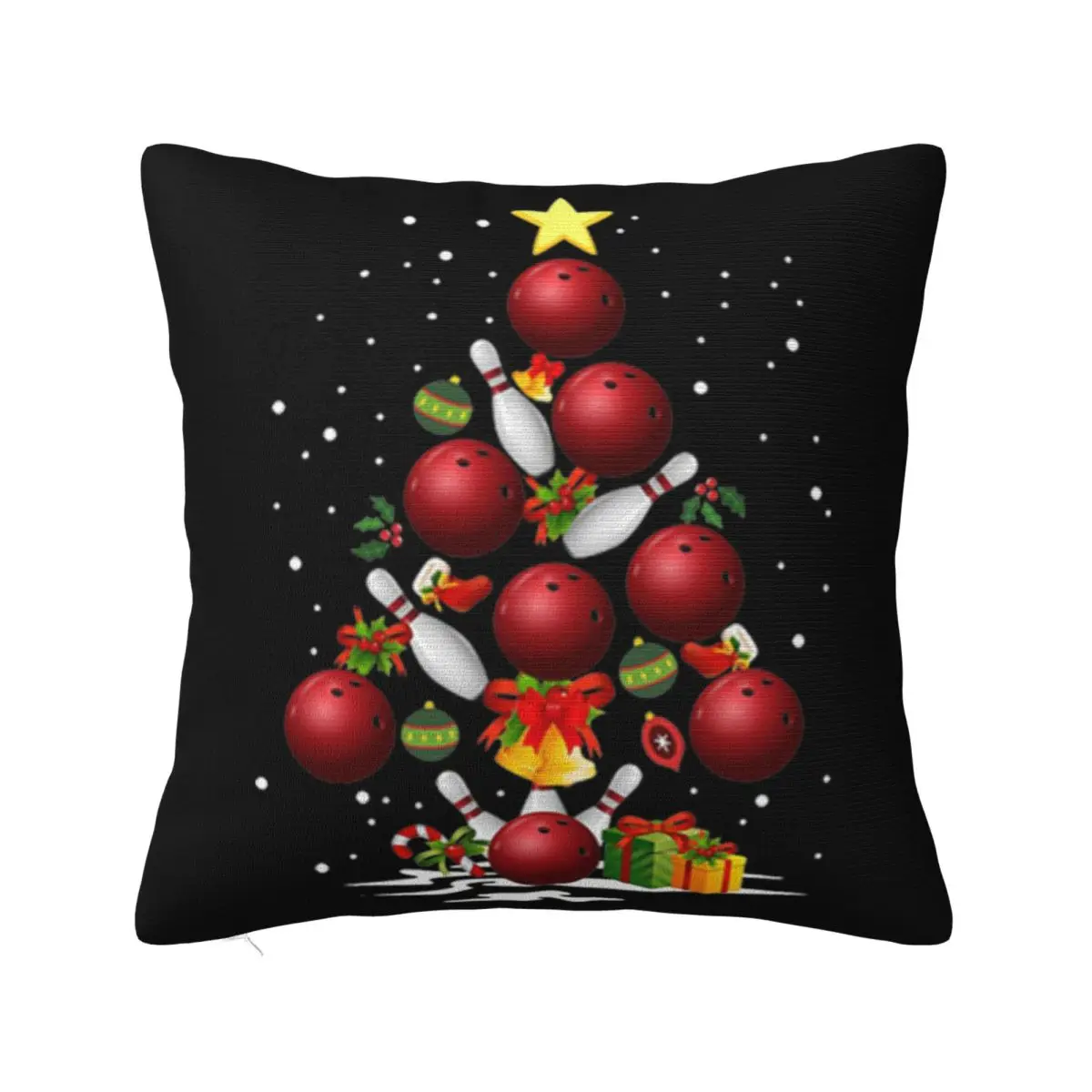 Bowling Christmas Tree Gift Spring Middle Aged Hip-Hop Cartoon Character Hip Hop Promotion Casual Fitness Pillow Case