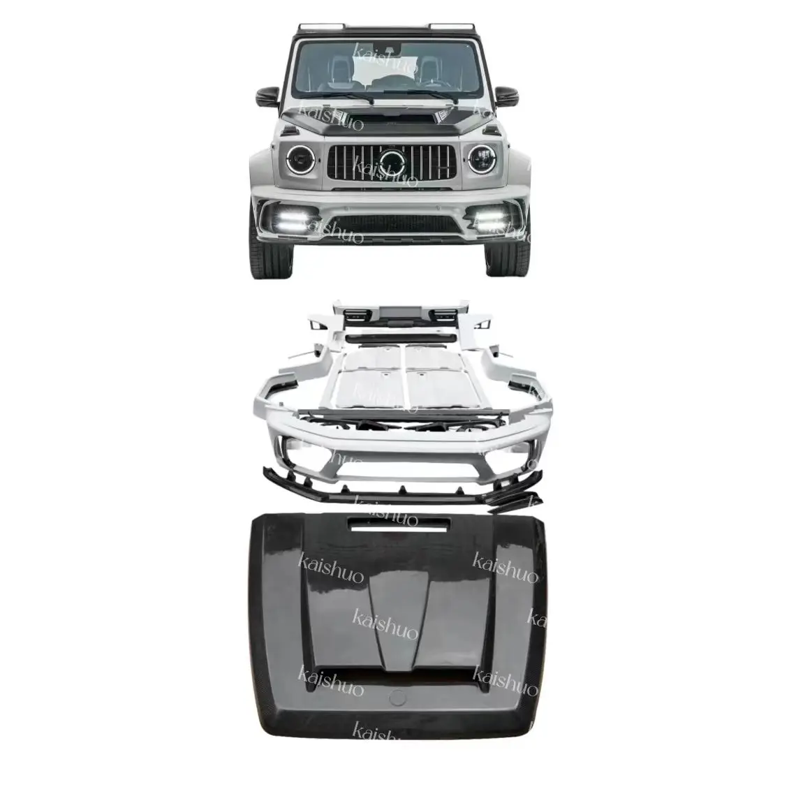 STLFFor Mercedess Benzs G-Class W464 Upgraded MSY Style Body Kit Front Bumper Rear Bumper Hood