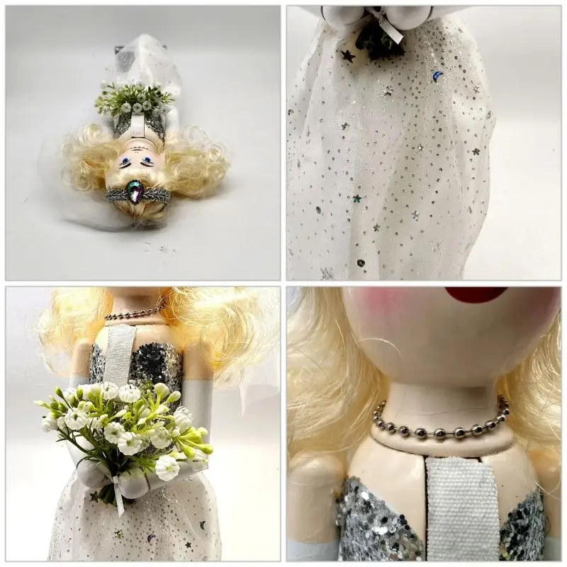 QX2E Hand Carved Wedding Nut Sculpture For Christmas Decoration Wedding Gift