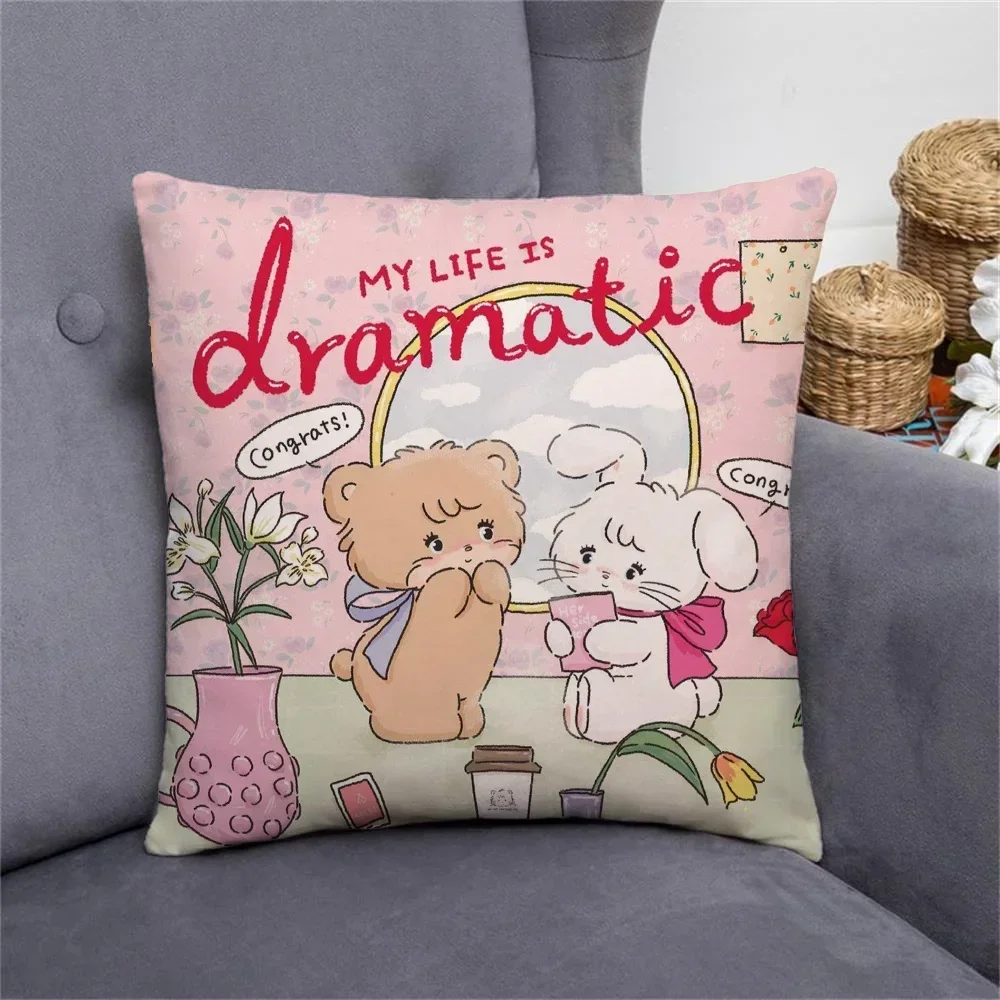 M-Mikko Illustration Decorative Pillowcases 40x40 Cushions for Living Room Cushion Cover 40x40cm Case 45x45 Pillow Cases 45*45