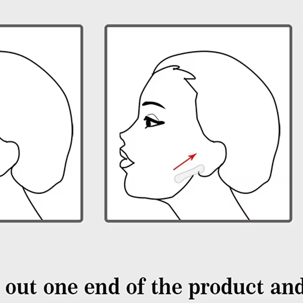 100 قطعة ملصقات وجه رقيقة غير مرئية خط الوجه التجاعيد جلد رقيق على شكل حرف V شريط شد الوجه سكوتش أدوات تجميل شد الوجه
