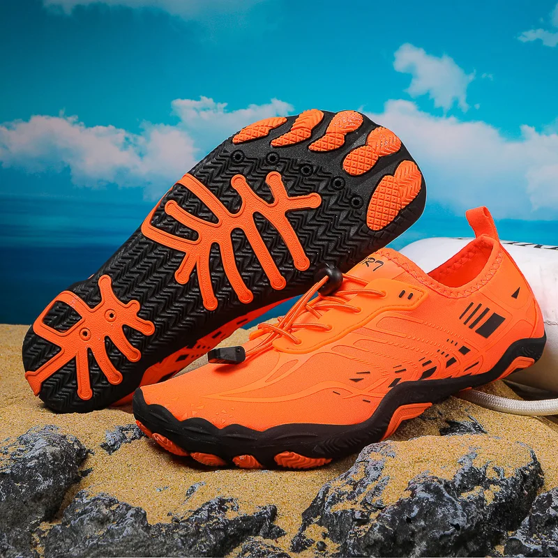 

New Water Shoes Qiuck-Dry Aqua Shoes Men Women Outdoor Beach Swimming Wading Shoes Breathable Five-Finger Fitness Sneakers