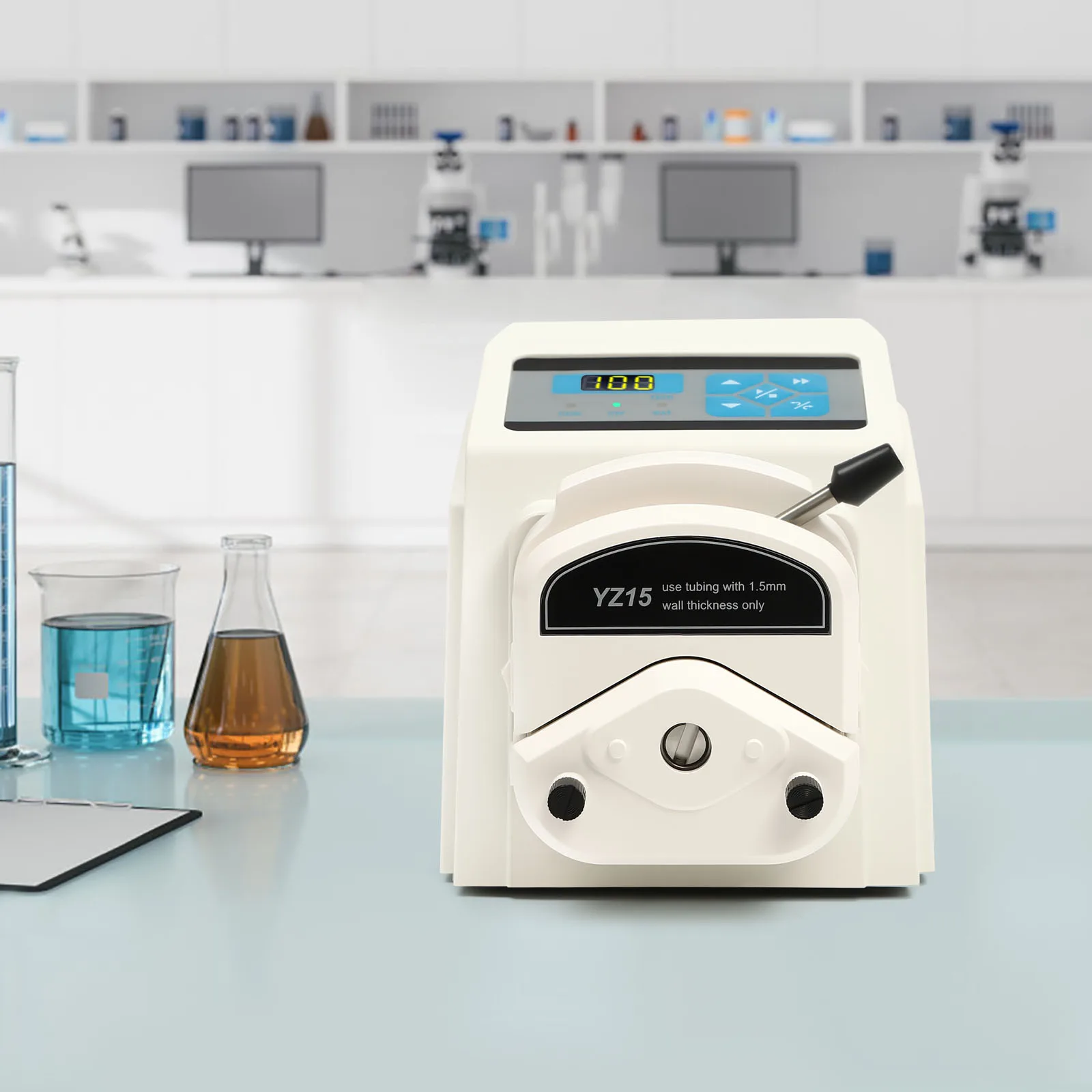 

YZ15-13A Peristaltic Machine 0.07-380m/Min Lab Dosing Pump with LED Display Liquid Delivery Pump for Research Testing Industry