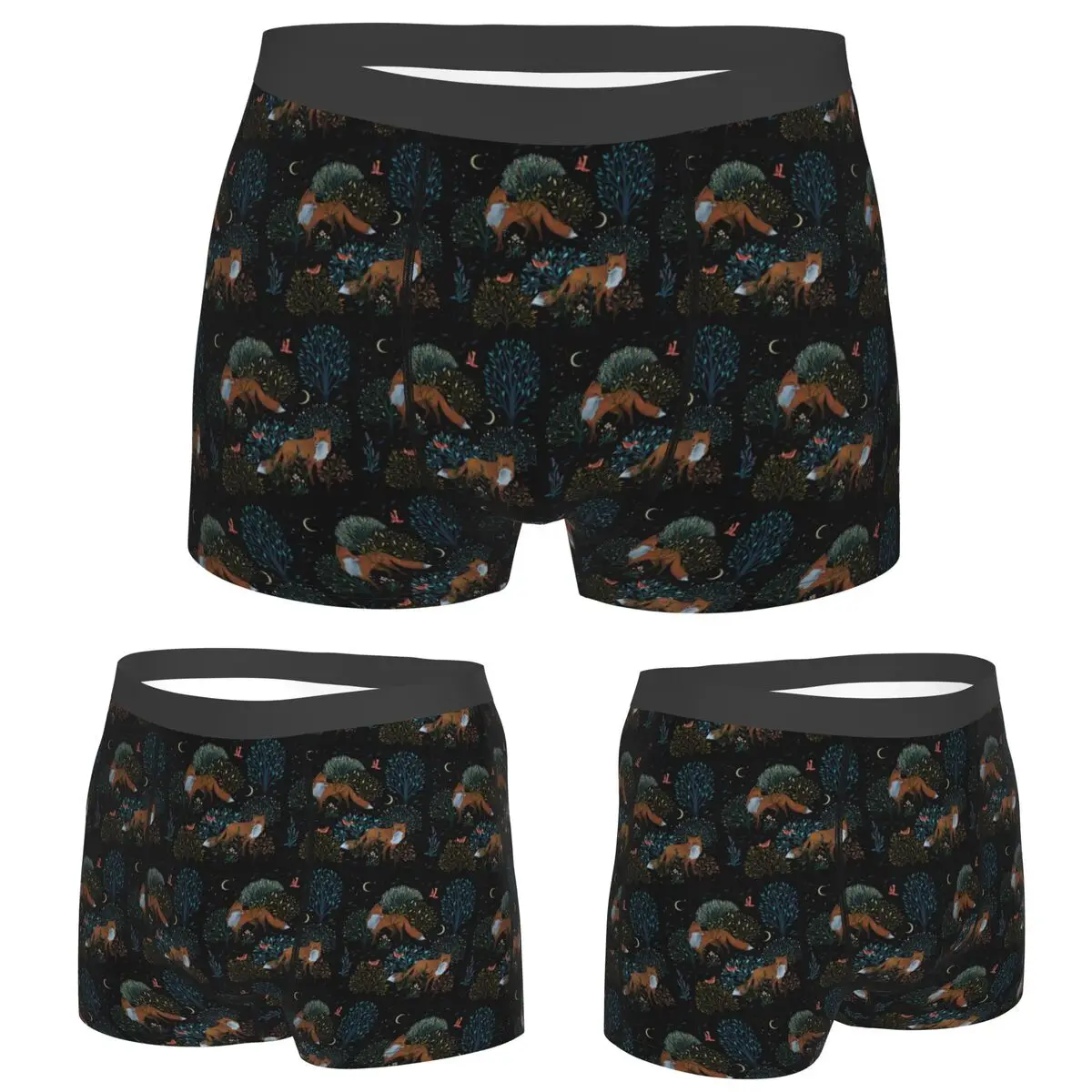 

Boxer Underpants Shorts Forest Fox Panties Men Ventilate Underwear for Homme Man Boyfriend Gift
