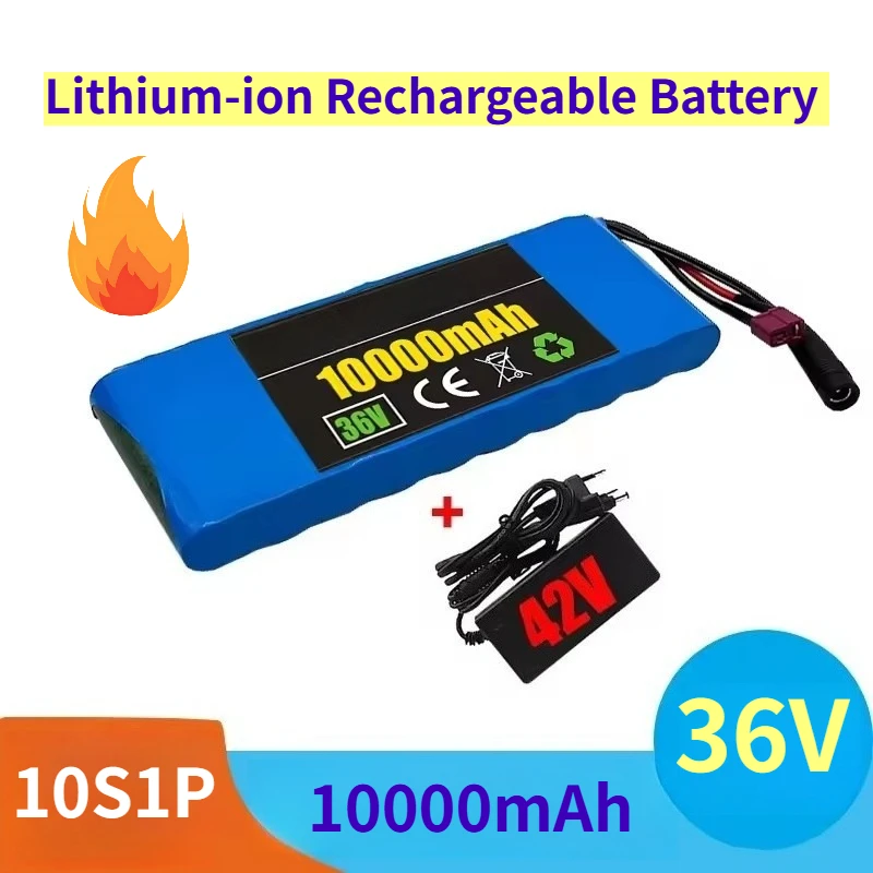 

36V 10000mAh 10S1P 18650 Lithium-ion Rechargeable Battery with Charger