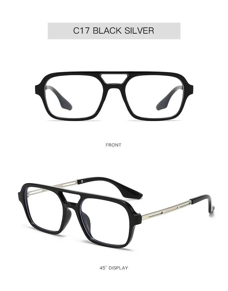 Neue Vintage Quadratische Sonnenbrille für Damen und Herren Marken-Rechteck-Sonnenbrille Ovale Brillen für Männer und Frauen – Detail 22