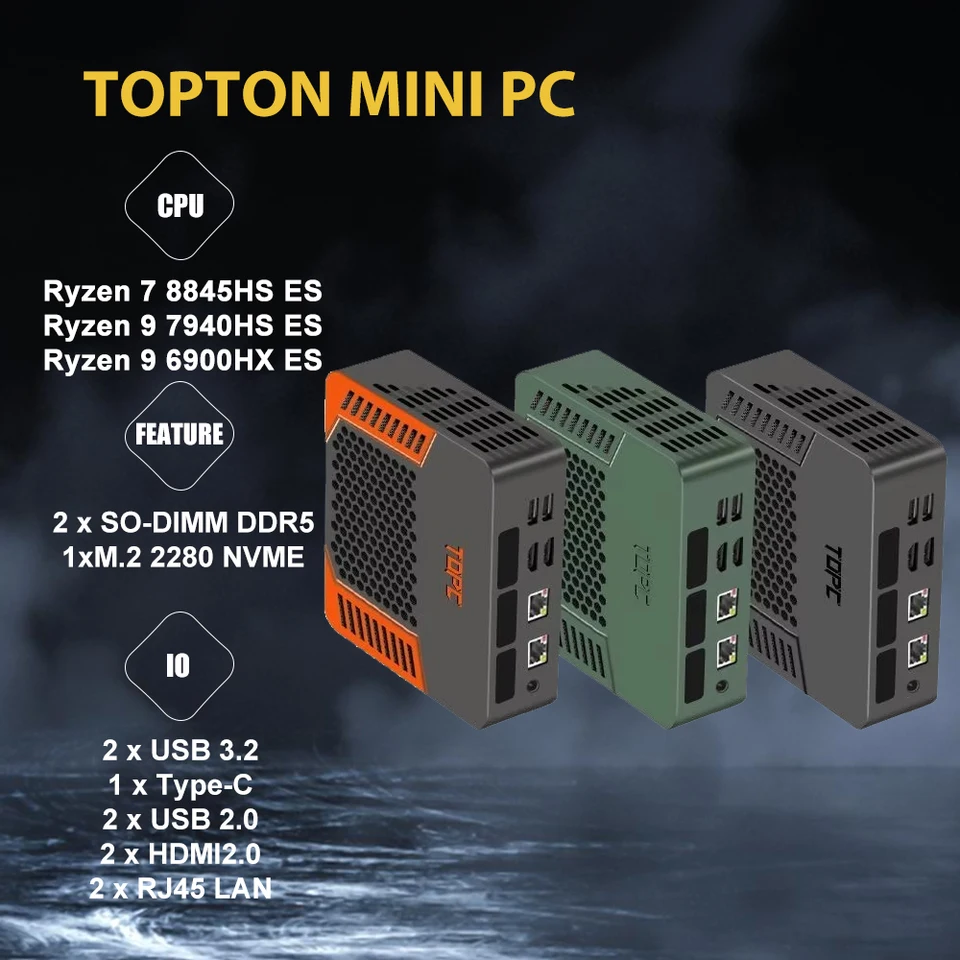 Ryzen7840HS ES品 / GenMachine / ベアボーン GenMachine Yi7000 7840HS 32G AMD Mini PC - GenMachine
