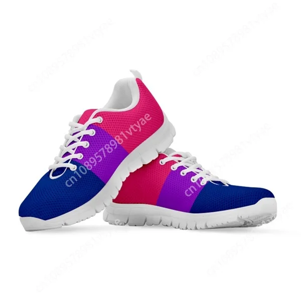 Doginthehole Men's Sneakers Fashion Streetwear Shoes for Men Rainbow Flag Pride Pattern Flats Shoes Comfortable Sports Shoes