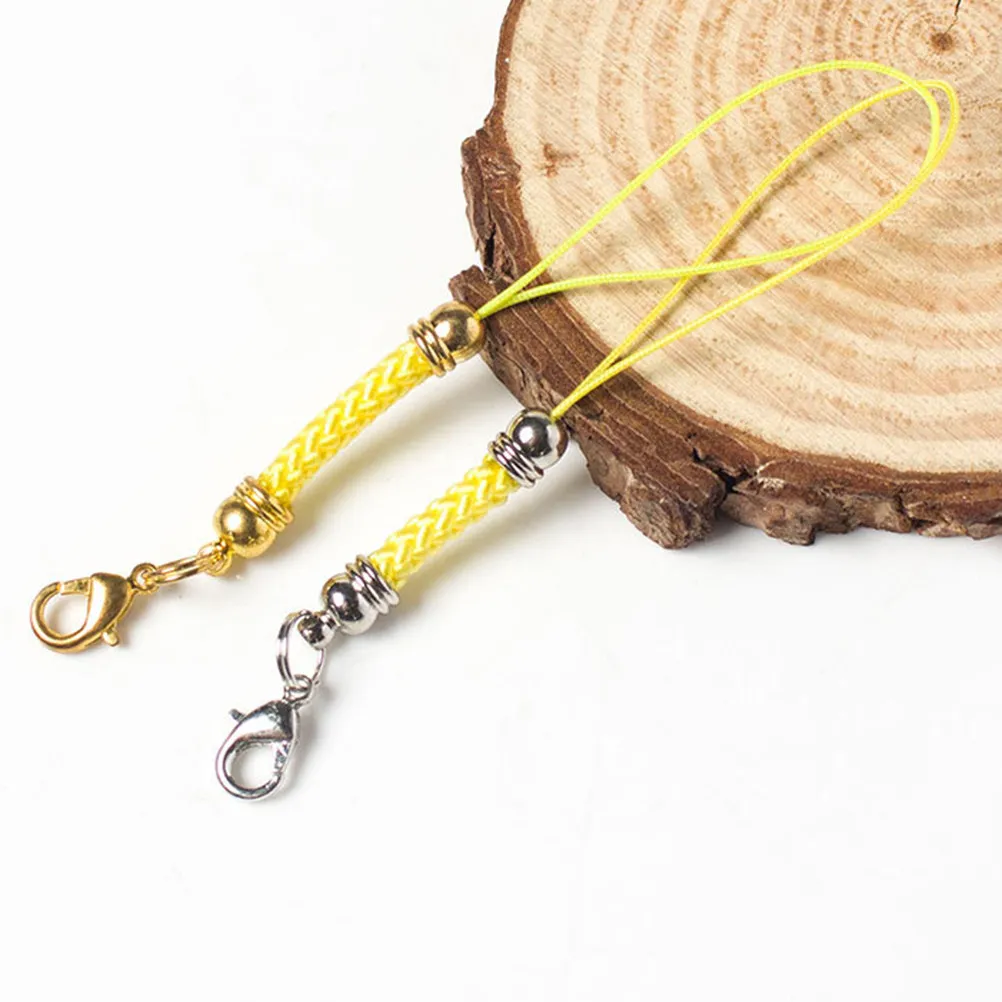 50Pcs Lobster Clasp Charm Straps Mixed Colors Cell Phone Lariat Straps Key Rings USB Disk Decor DIY Craft Supplies