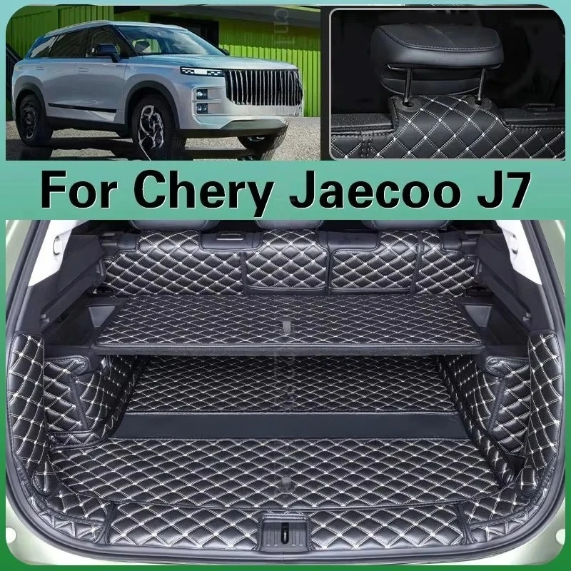 For Chery jaecoo j7 2024 Custom Car Trunk Mat TanSuo 06 2025 Leather Waterproof Cargo Liner Car Mat Interior Accessories