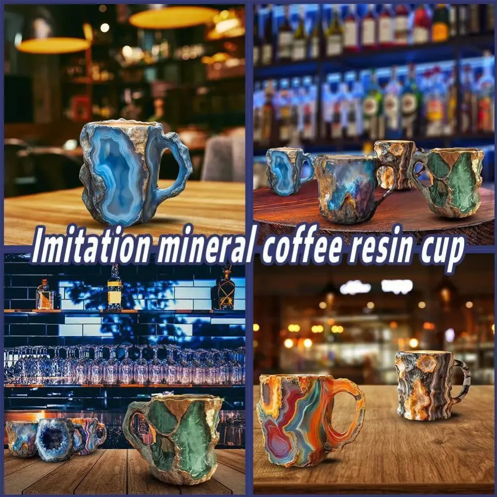 1PC Multi-Colored Mineral Crystal Coffee Mug - Colorful Crystal  Mugs Elegant Gift for Home & Office Ideal for Christmas - view 5