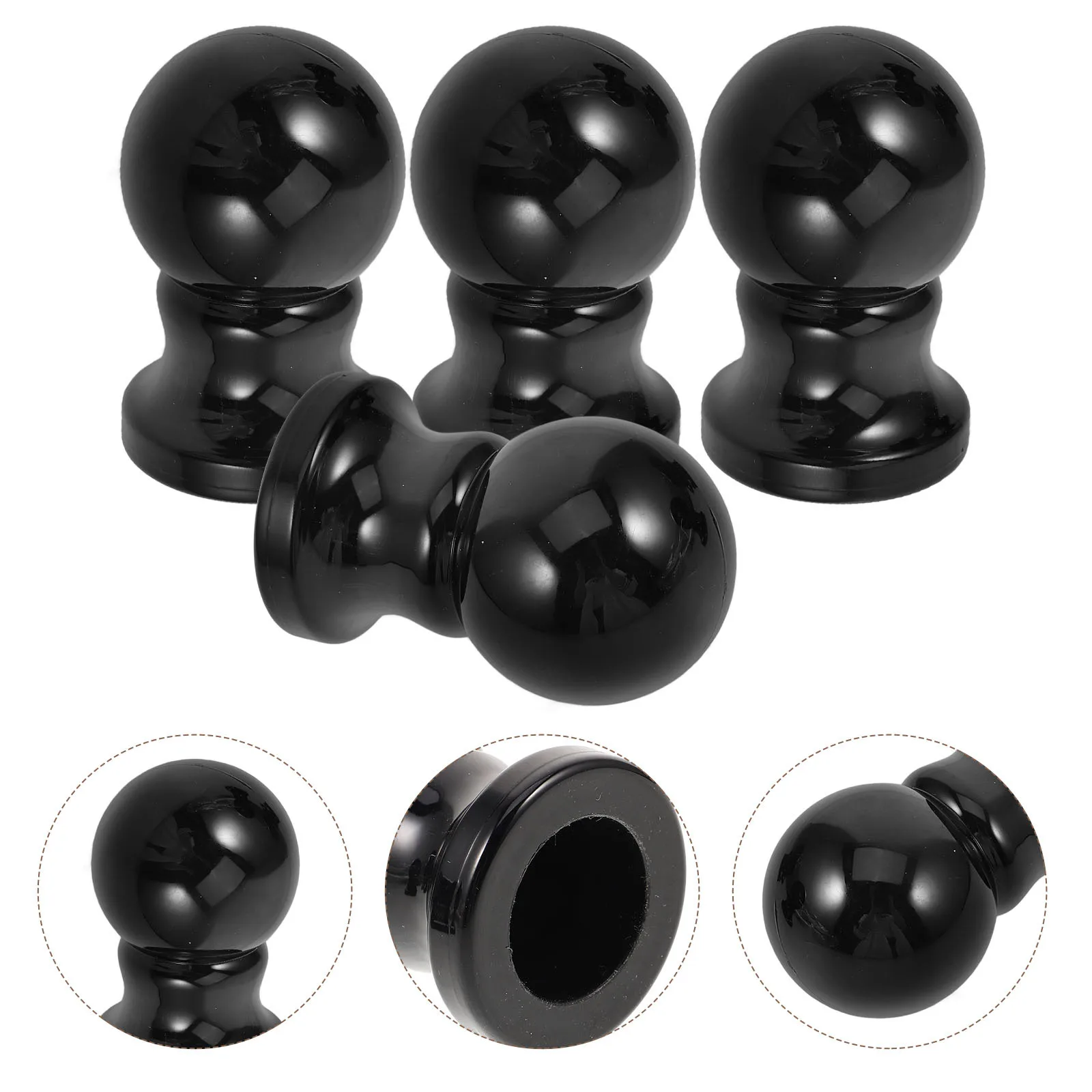 

4Pcs Flagpole Finial Ball Topper ABS Replacement Flagpole Head Outdoor Garden Flag Pole Accessories Decoration