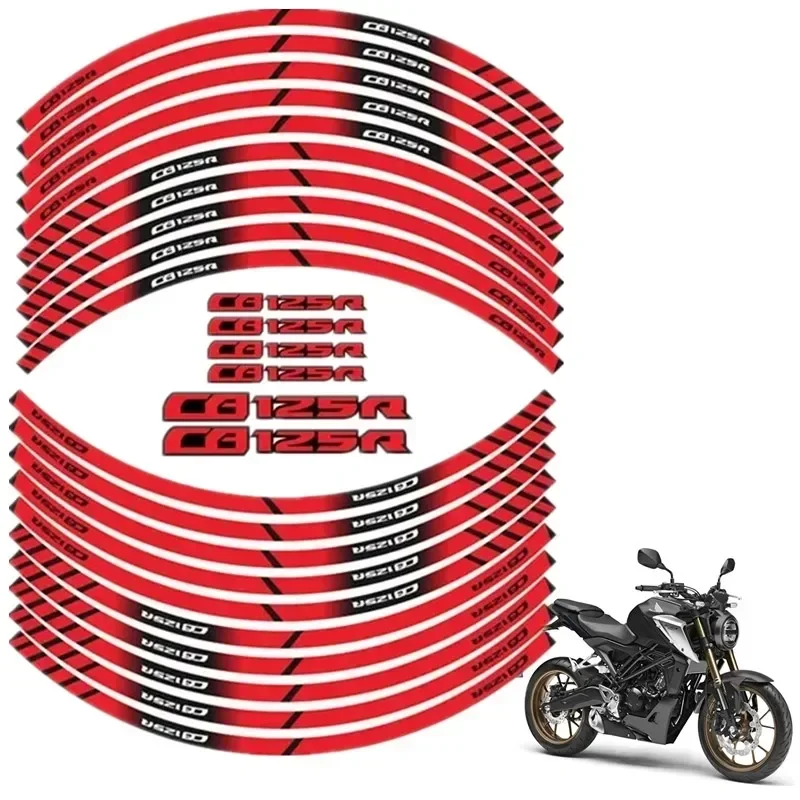 FOR HONDA CB125R Motorcycle Motor Parts Contour Wheel Decoration Decal Sticker - A