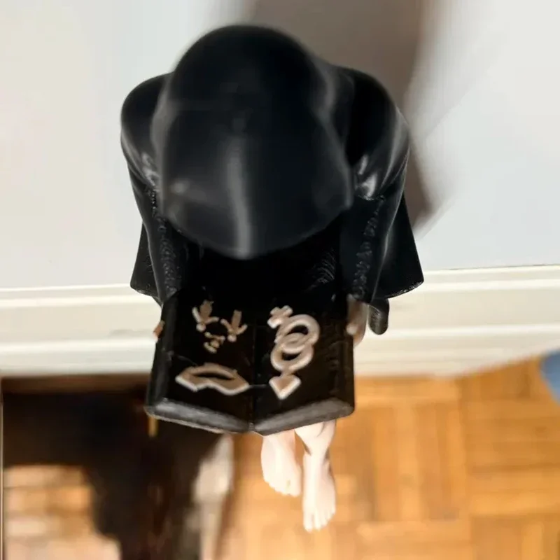 New 3D Printed Mysterious Statue Gothic Death Black Robe Queen Figure Womens Sitting Bookshelf Sculpture Desktop Ornaments