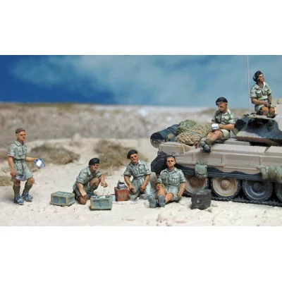 1/72 Scale Die Cast Resin Figure Model Assembly Kit North African Soldiers Resting State Free Shipping