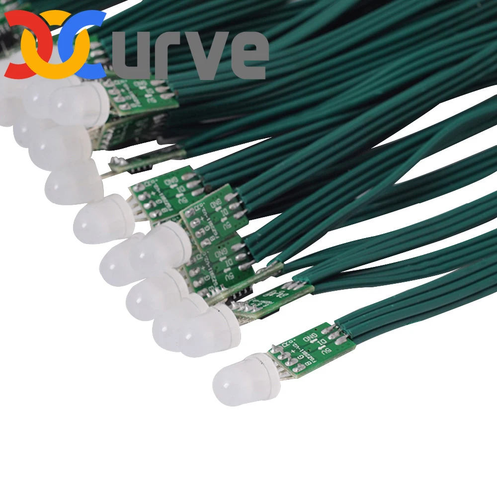 100pcs 12mm WS2811 IC Led pixel Module string Non-waterproof IP30 RGB Dream color Addressable DC5V input