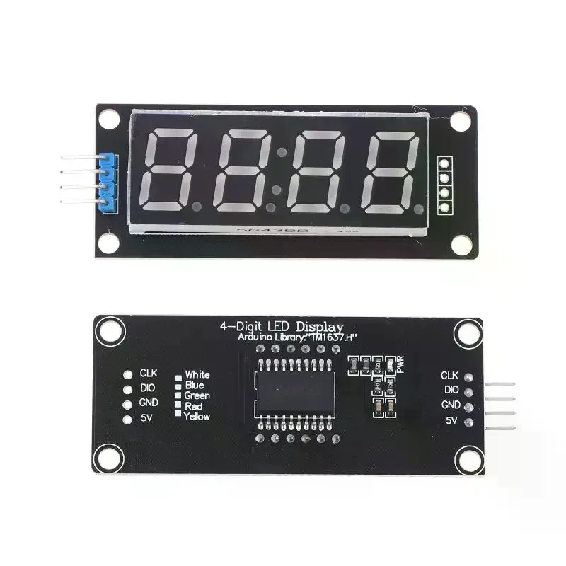 Modul Layar Digital LED TM1637 0.56 Inci 4 Bit, Modul Layar 7 Segmen, Modul Layar Jam Elektronik LED untuk Arduino