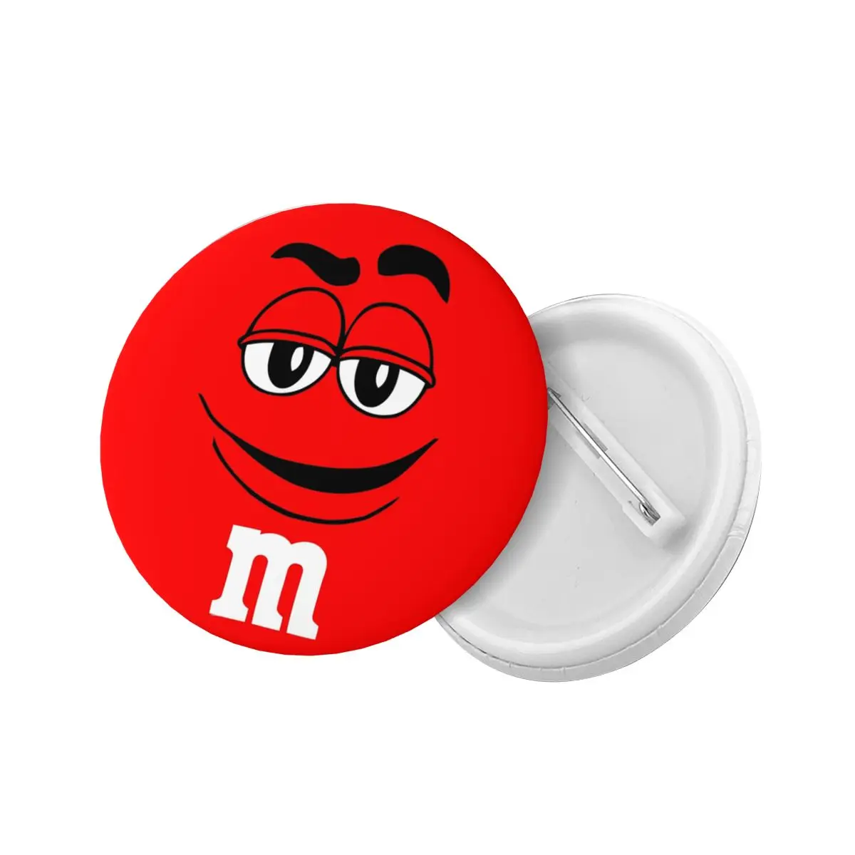 Customize Red Candy Chocolate Button Pin for Hats MMS Badges Brooches Pinback Gift