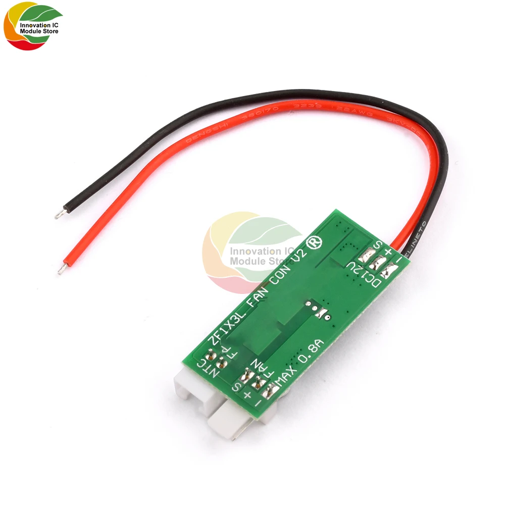 Single Circuit Dc12V 0.8A Pwm 2-3 Wire Fan Temperature Control Governor Chassis Computer Noise Reduction Module