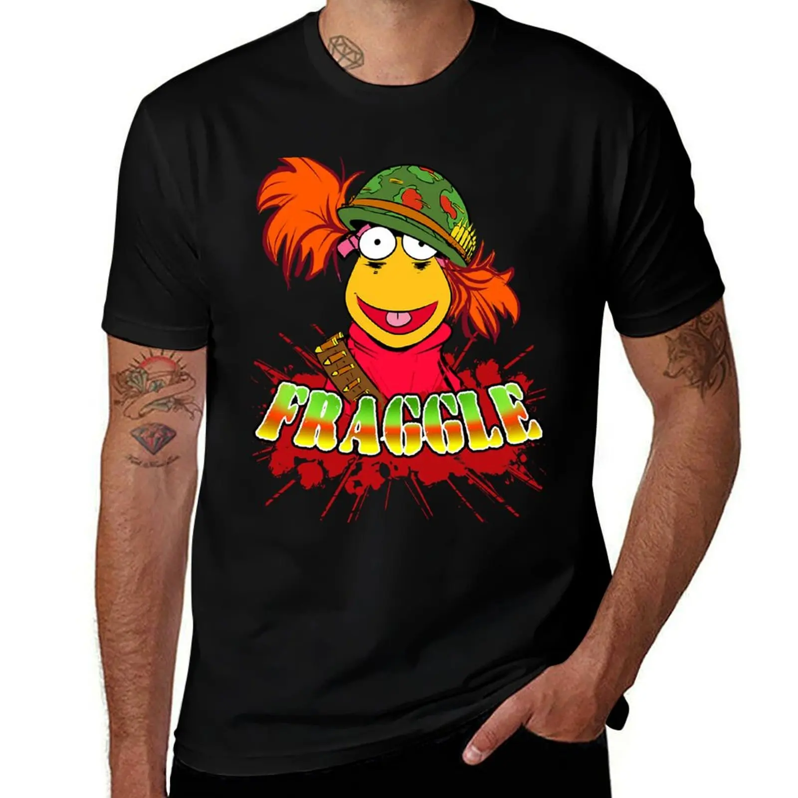 

Футболка для фанатов Fraggle, забавная футболка для мужчин и женщин, роскошная мужская футболка, мужская футболка из плотного хлопка