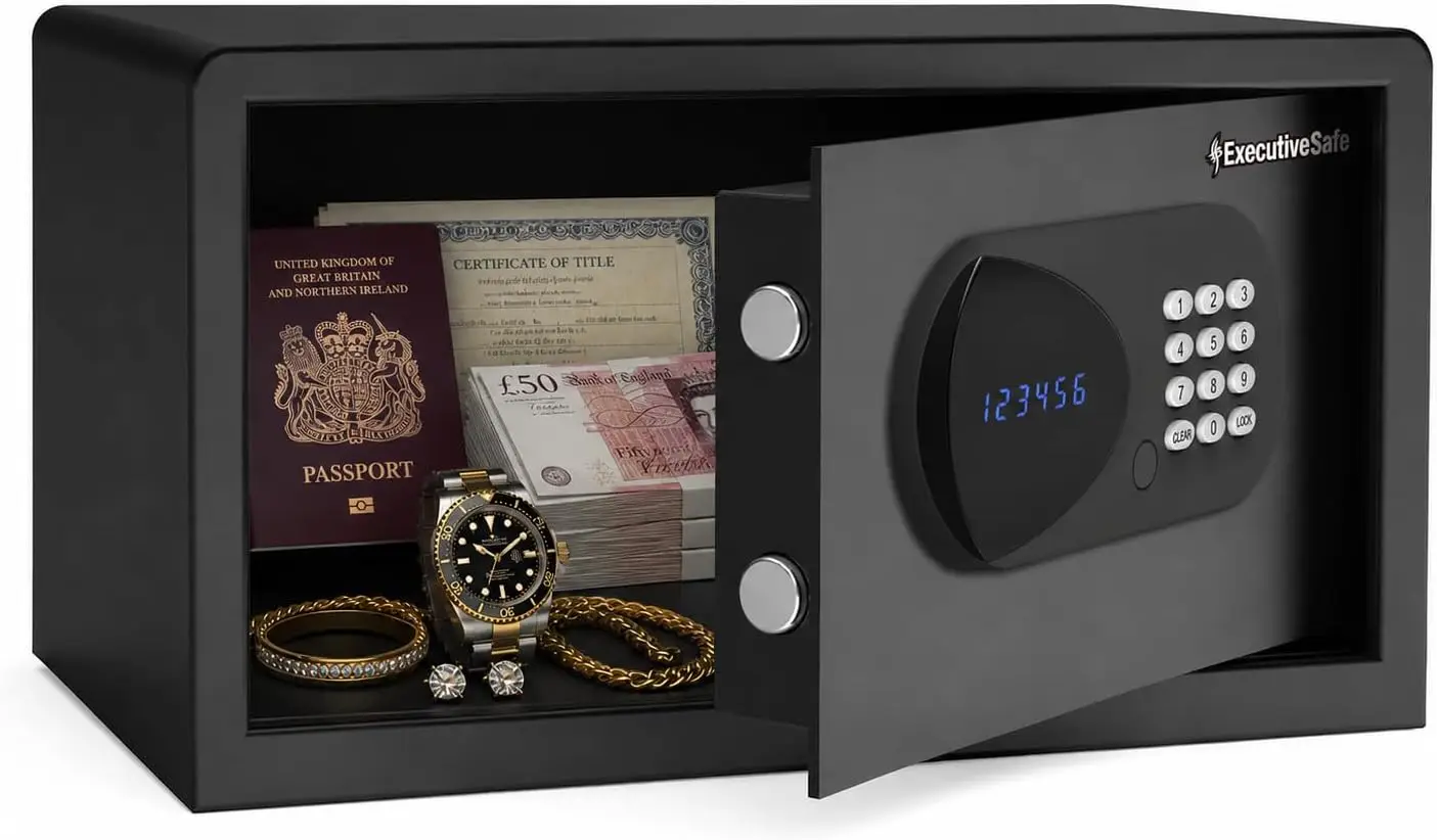 ACS-2 Small Digital Safe Box for Home, Hotel & Office | With Electronic Keypad, Motorized Bolts, LED Display, USB Power Port & E