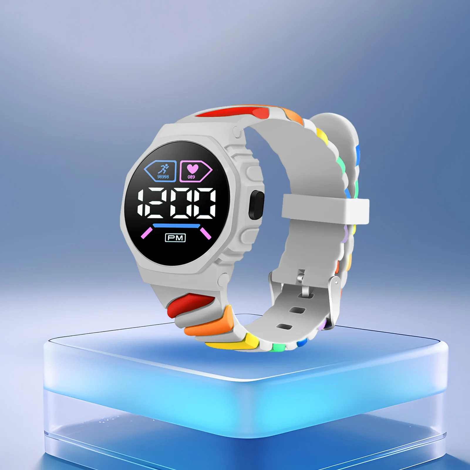 

LED Digital Electronic Watch Multifunctional LED Screen Electronic Watch Suitable for Kids Boys Girls Gift