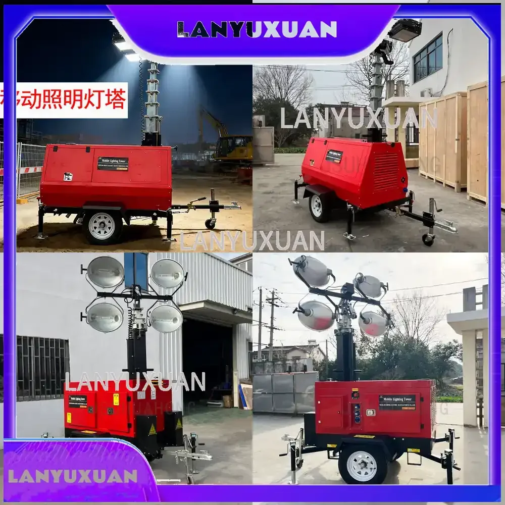 

2026 7m Hydraulic Lift Light Tower for LED Mobile Lighting Vehicle for Outdoor Construction Emergency Lighting for Worksite
