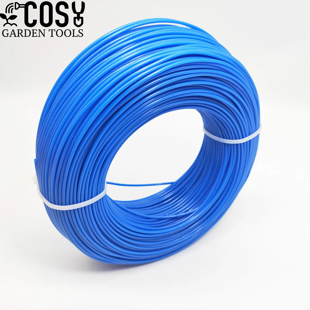 1.6mmx100m Blue Mowing Nylon Grass Cut Strimmer Line Round Nylon Cord Wire String For Grass Trimmer Roll Grass Rope Line