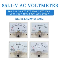 85L1-V Analogue AC Voltage Needle Panel Meter Voltmeter 1V 2V 3V 5V 10V 15V 20V 30V 50V 75V 100V 150V 200V 300V 400V 500V