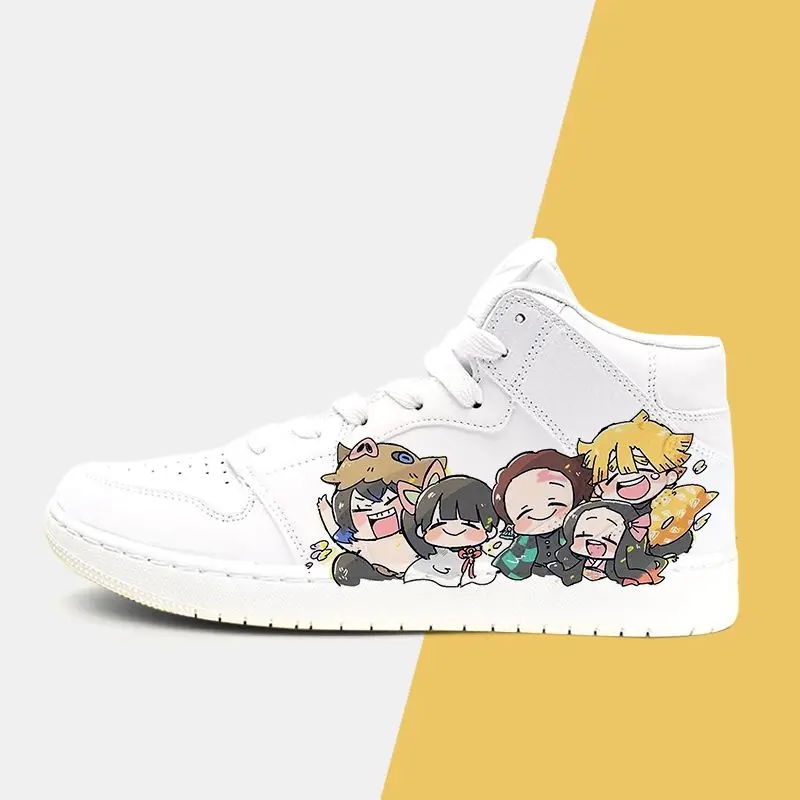 

Demon Slayer Anime Students Sneakers Spring New High /Low Top Unisex Leisure Board Shoes Non-slip Casual Shoes Boys Girls Gifts
